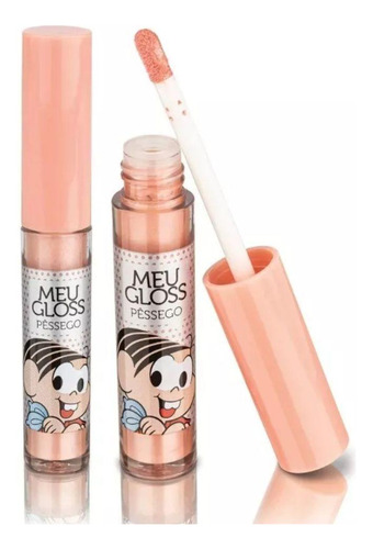 Lip Gloss Infantil Pêssego Turma Da Mônica 3+ Anos