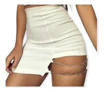 Comprar Pollera O Falda Corta De Vestir Con Detalles De Cadenas 