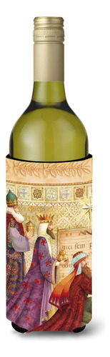 Abrazador Botella Vino Diseño Three Wise Men Navidad