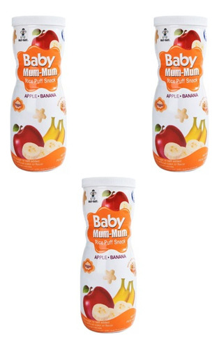 Baby Mum Mum Galleta Arroz Manzana Platano 3 Pz