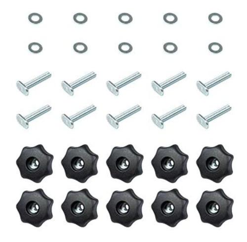 Set 10 Manijas Para Fijación Jigs T Tracks Mesas De Trabajo