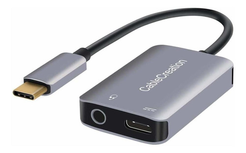 Adaptador Usb-c A 3.5mm Auricular Cablecreation 2-in-1 Usb-c