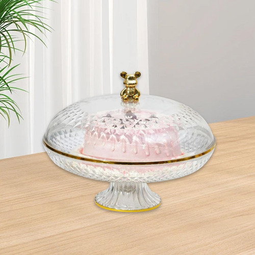 Pastel De Placa De Fruta Stand With Dome Clear Versátil