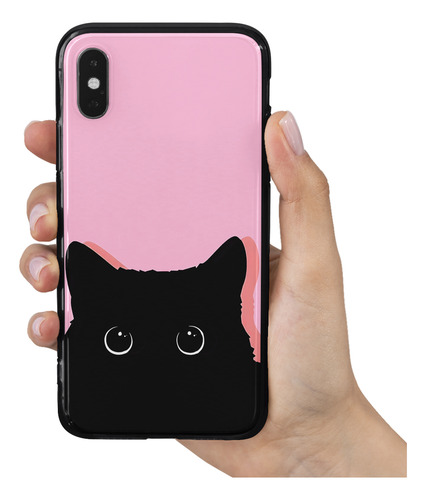 Funda Para Huawei En Todos Los Modelos Black Pink Cat.