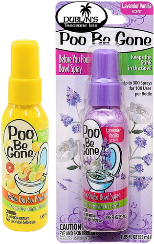 2 X Poo Be Gone Lavanda Spray Desodorante Para Inodoro 55ml