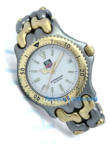 Reloj Tag Heuer Professional Blanco Acero Dorado Combinado