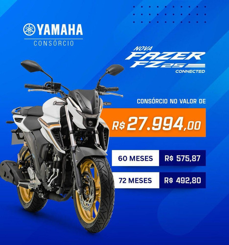 Consórcio Nac. Yamaha Fz25 Abs 25/25 Com Parcelas De 492,80.