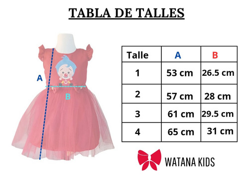 Disfraz Vestido Plim Plim Payaso Tutu Bebe Rojo 1