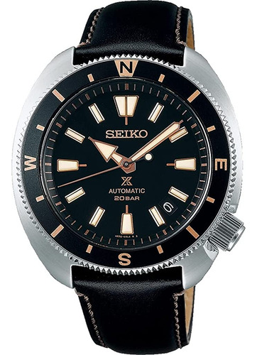 Seiko Analógico (modelo: Srpg17k1), Negro -, Correa