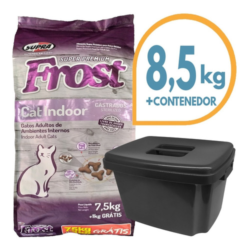 Comida De Gato Frost Cat Indoor 8,5 Kg + Contenedor + Envío