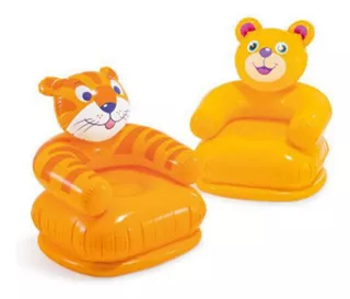 Sillon Puff Inflable Para Niños Tigre 65x64x74cm