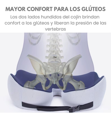 Cojín De Asiento Premium Hemorroides Ciática Coxis Cadera