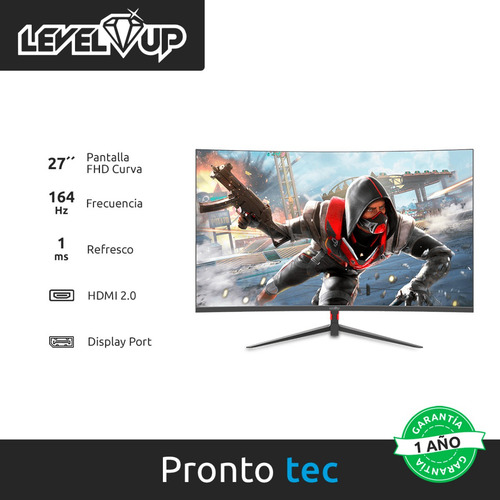 Level Up 27-up6680 27 Negro - 220v Gaming Pantalla Curva