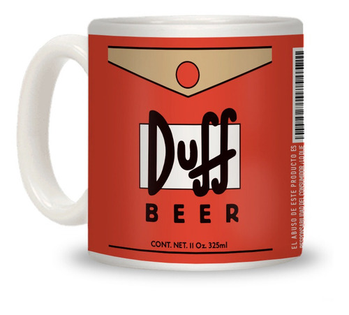 Taza Simpsons Cerveza Duff Sublimada Personalizada 325ml