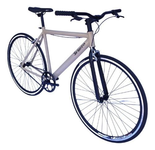 Bicicleta Urbana/fixed Rin 700 Manubrio Recto - Arena Tamaño Del Marco 51 Cm