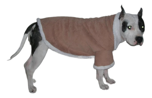 Chamarra Invierno Con Borrega Talla 12 Beige Para Perro