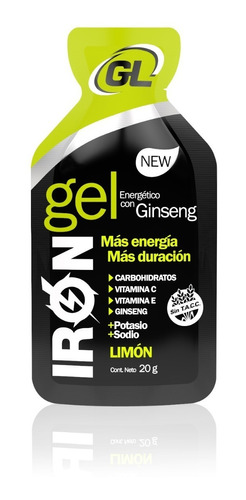 Gel Energetico Iron Gel+ginseng X 24 Unid Sin Tacc