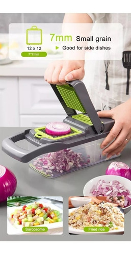 Imagen 5 de 10 de Cortador Mandolina Rallador Multiples Vegetal+taper+colador