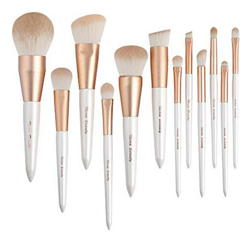 Brochas De Maquillaje - Neria Rushuang Makeup Brush Set 12pc