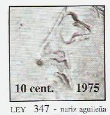 Moneda Argentina 10 Centavos 1975 Nariz Aguileña Error Catal