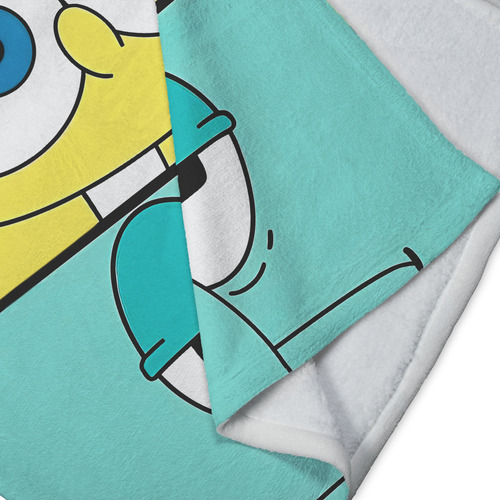 Cobija Bob Esponja Cobertor Ultrasuave Ligero Viajera Bob Esponja Caras Liso