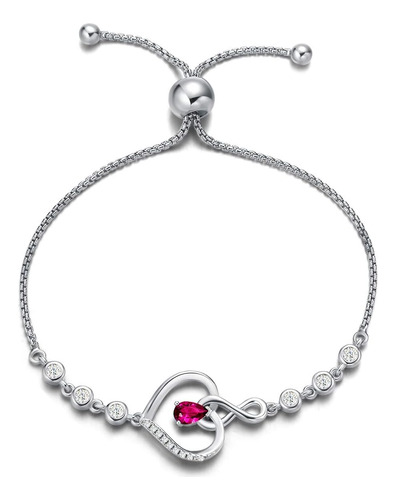 Agvana July Birthstone Jewelry Pulsera De Rubí Para Mujer Pl