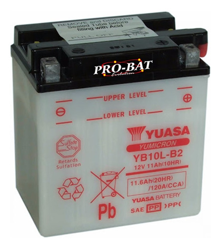 Bateria Para Moto Yuasa Yb10l-b2 Incluye El Fluido