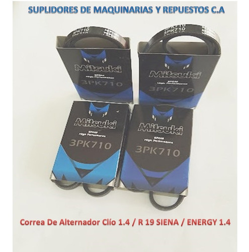 Correa 3pk 710 De Alternador Clio 1.4 / R19 /sena Energy 1.4