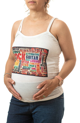 Musculosa Tira Mujer Guitar Blues Folk Pop Musica Laser Rock