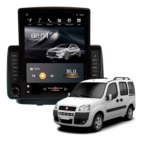 Multimídia Tesla Soaudio S8 Line Doblô 02/21 Octacore 4+64gb