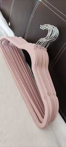 Ganchos Terciopelo Rosa 50 Piezas Para Dama Boutique