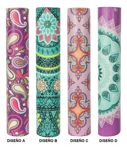 Colchoneta Yogamat 6mm Estampada Con Bolso-mándala-pilates