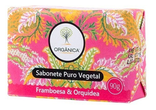 Sabonete Barra Puro Vegetal Framboesa & Orquídea Orgânica Envoltório 90g