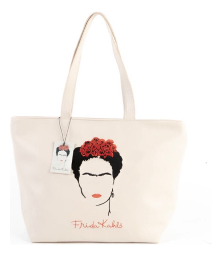 Cartera Shopping Frida Kahlo Original Embroidery Face Nude