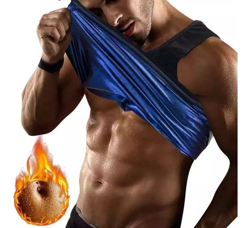 Polera Neopreno Sauna Hombre Entrenador Cintura Adelgazante