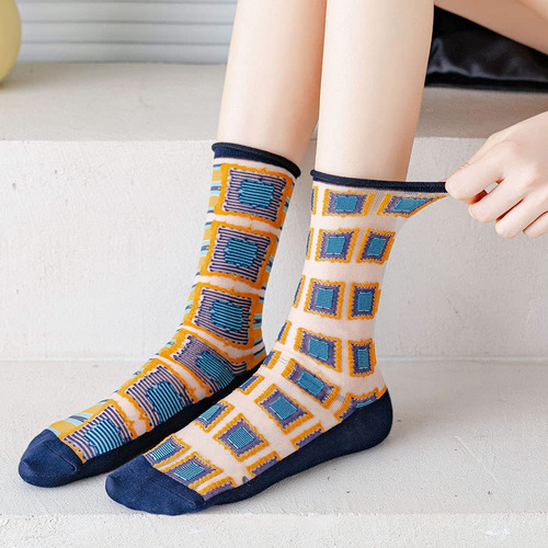 Calcetines Transparentes Para Mujer, Calcetines De Verano
