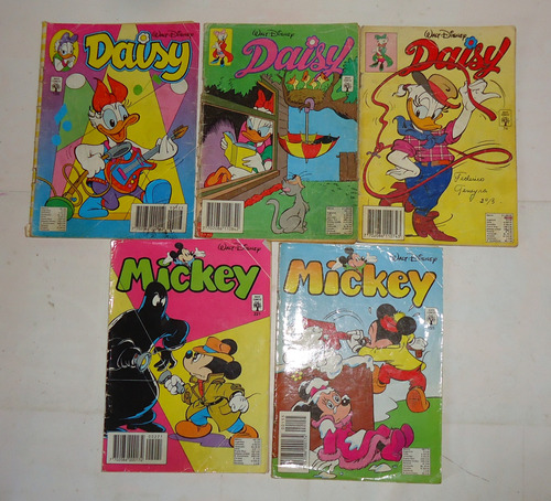 5 Historietas Comics Disney Mickey Y Daisy Vintage 1993