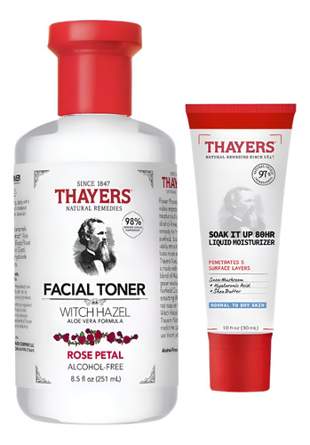 Paquete Skin Care, Toner Facial Y Crema Thayers Momento De Aplicación Día/noche Tipo De Piel Todo Tipo De Piel