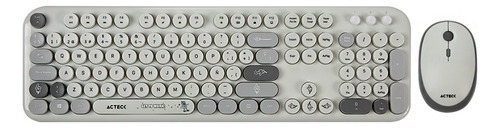Kit Teclado Y Mouse Acteck Creator Mk485 Inalambrico Gris