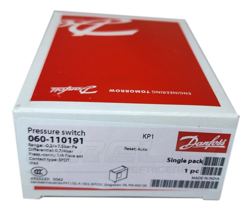 Imagem 3 de 7 de Pressostato Baixa Automático Kp1 - Danfoss - 060-110191