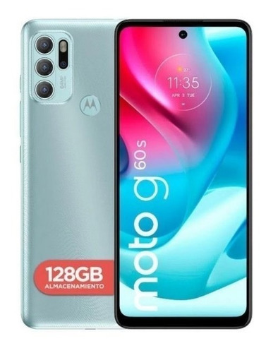 Imagen 1 de 8 de Celular  Moto G60s 128 Gb  Aqua 6gb Ram Bluetooth Wifi Ref
