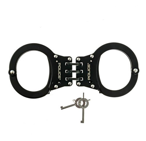 Handcuffs Police, Resistentes, Con Bisagras De Doble Cierre,