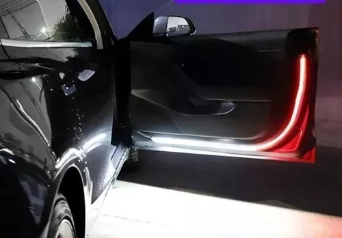 X2 Tira Luz Led Auto Advertencia Puerta Adhesivo Universal