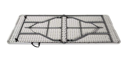 Imagen 4 de 6 de Mesa Plegable Rectangular Blanca Tipo Maletín 1.22x60x74 #e