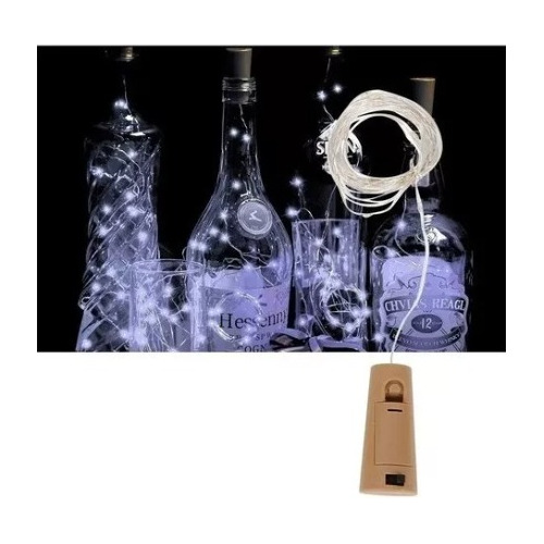 Luces Corcho Hada Alambre Micro Led Boda Deco Blanco Frio