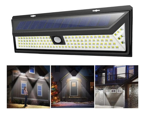 Foco Solar Con Sensor De Movimiento Exterior 190 Led