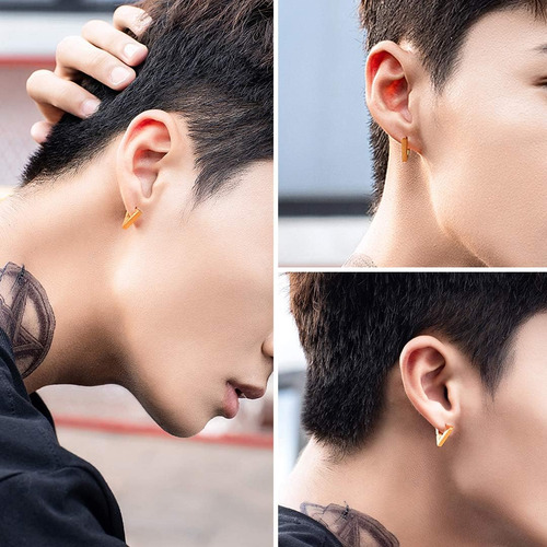 Pendientes De Aro Triangulares De Acero Inoxidable Para Y De
