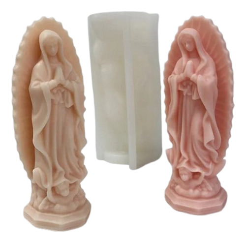 Molde De Silicón Virgen María, Vela Figura Religiosa