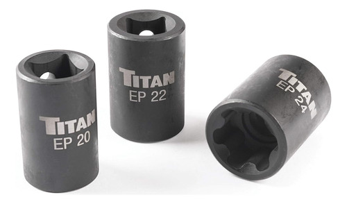 Titan - Juego De Llaves De Vaso Torx Plus Externas De 3 Piez