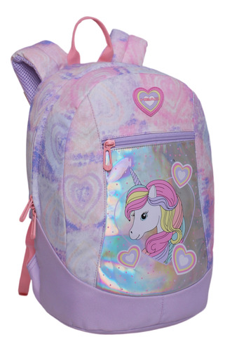 Mochila Escolar Khalessi Unicornio Tie Dye Lila Head